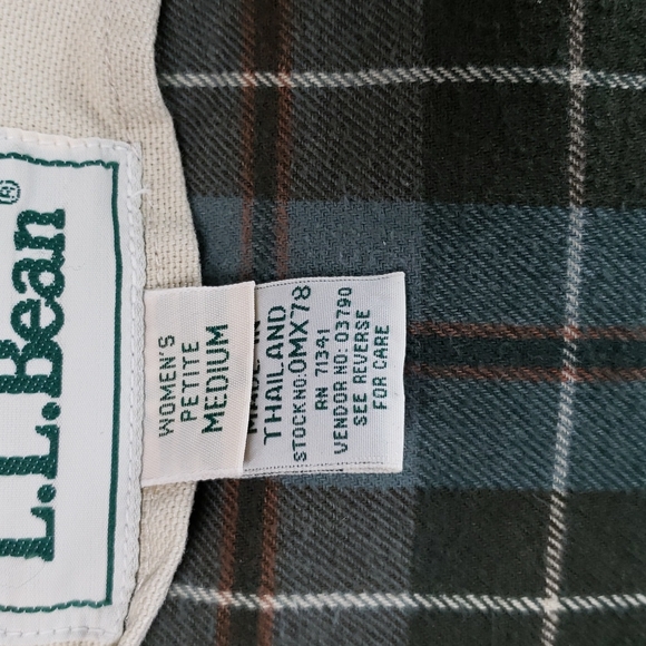 L.L.Bean barn coat cream lined sz medium petite 2 pc - Picture 10 of 16